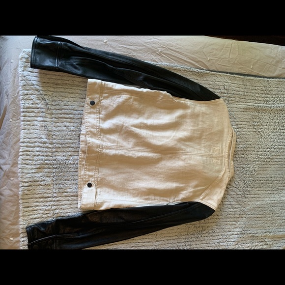 Rag & bone leather & linen jacket - Picture 6 of 6